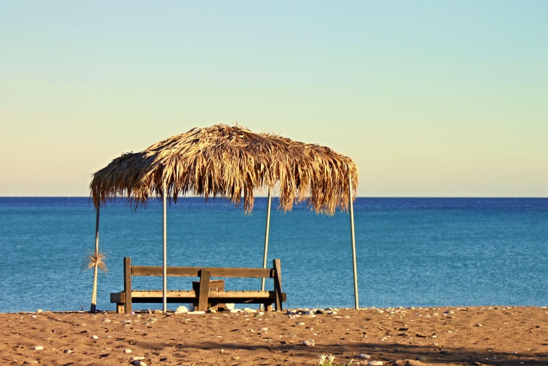 tranquility, rhodes, mood, idyllic, dream holiday, no people, land, empty, view, summer, lonely, beauty in nature, blue, nature, black, sky, sand beach