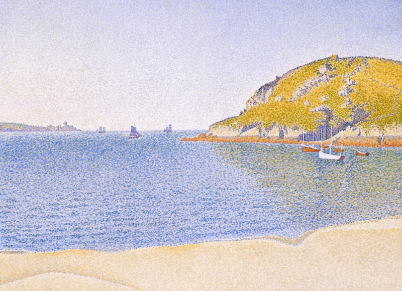 landscape, picture, pointillism, 4K, The Port Of Saint Ka, boat, Paul Signac, sea
