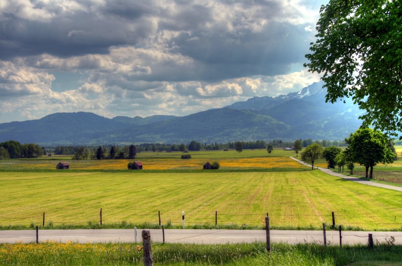 Canon, storm, meadow, autobahn, Storms, day, time, field, farm, nature, tree, photo, Bavaria, landscape, green, spring, green grass, Germany, Munich, outdoors