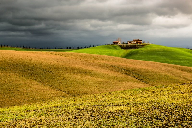 nature, green Color, italy, farm, europe, Toscana, houses, Storm  Clouds, scenics, outdoors, il, 5K, cloud - Sky, non-Urban Scene, photo, summer, sky