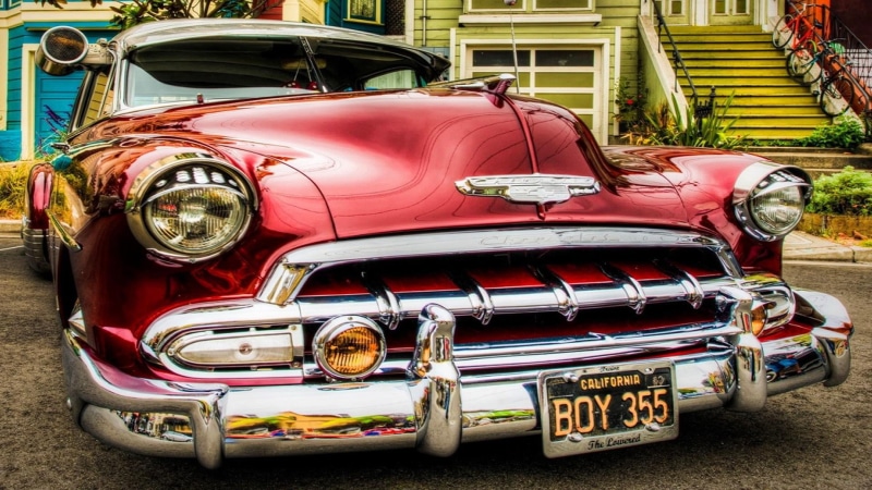 mode of transportation, chevrolet fleetline deluxe, no people, hot rod, headlight, day, classic car, transportation, 1080P, antique, vehicle, old, metal