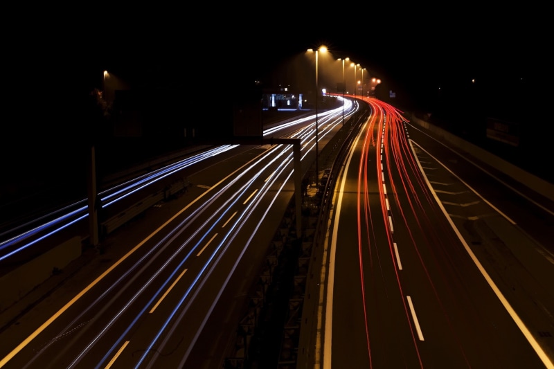 road, long exposure, 1080P, traffic, night
