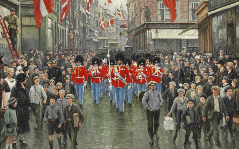 1925, 4K, Paul Gustav Fischer, Danish painter, The Kings Birthday