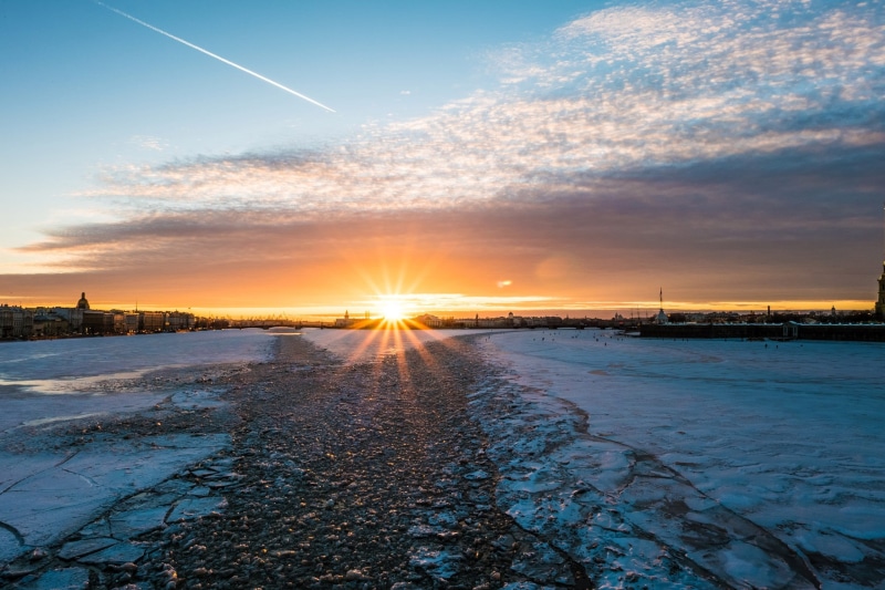 beauty in nature, nature, the peter and paul fortress, landscape, sky, no people, scenics, mood, Winter, stroll, snow, sunlight, architecture, land, St Petersburg