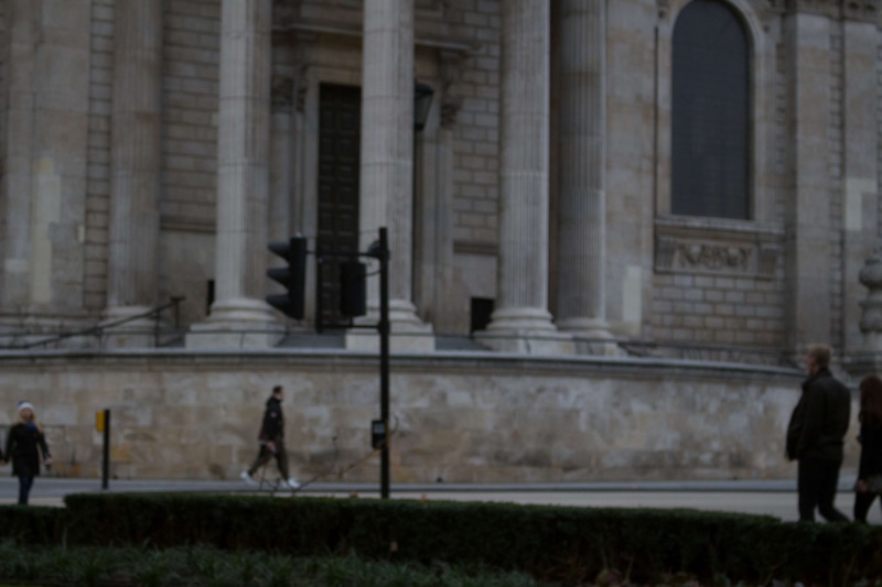 outdoors, blurred, people, aggression, crime, 4K, men, government, out of focus, street, st pauls, standing, group of people, building exterior, evening