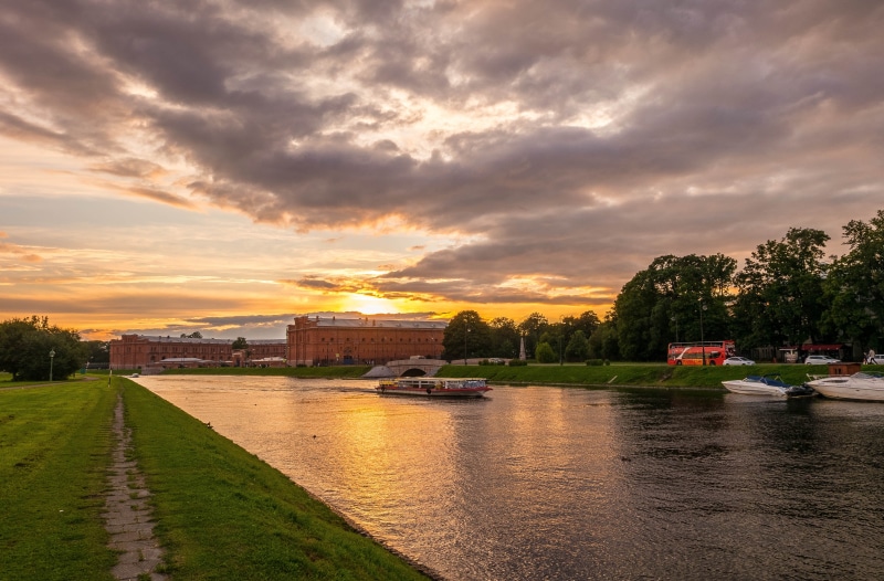 cloud - sky, paint, building exterior, no people, sunset sky, transportation, cloudy, water, st petersburg russia, building, landscape, symbol, mood, built structure