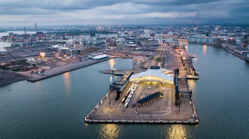 nordic countries, transportation, city, shipping, finnish, ship, office building exterior, helsinki, traffic, evening, cloud, no people, terminal, sky