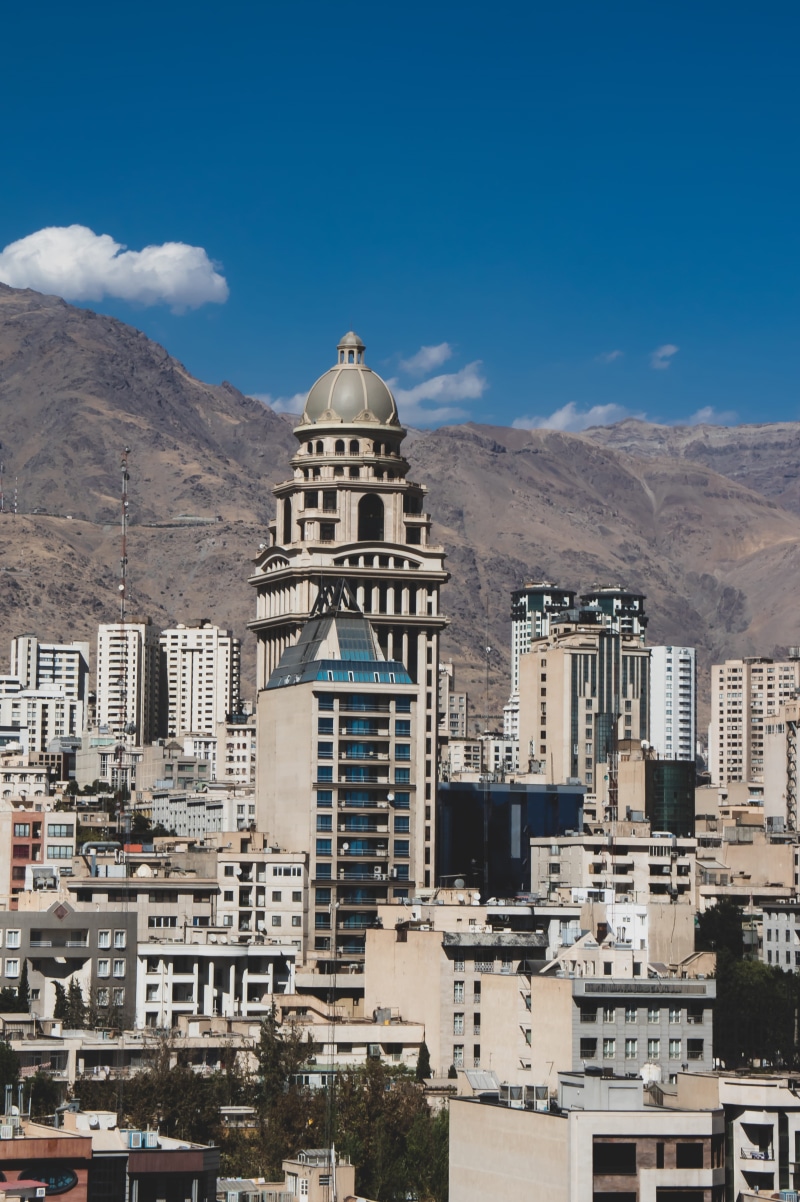 high rise, brown, 4K, day, bell tower, building exterior, urban, iran, cityscape, no people, apartment building, sky, landscape, travel destinations, downtown