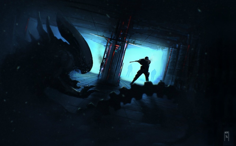 horror, science fiction, 1080P, artwork, Xenomorph, Alien (movie)