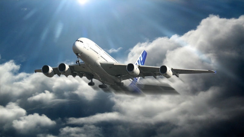plane, airplane, airbus, transport, a380, airliner, 1080P
