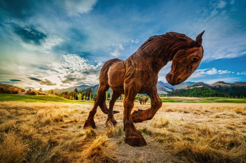 southwest  pacific, hills, golf course, rural Scene, art, city, south island, Queenstown, time lapse photography, brown, resort  town, photoblog, meadow