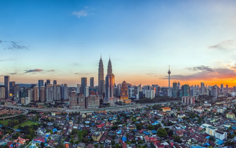 sunset, modern, residential district, tall - high, landscape, nature, sky, building, spire, cityscape, financial district, aerial, building exterior, tower
