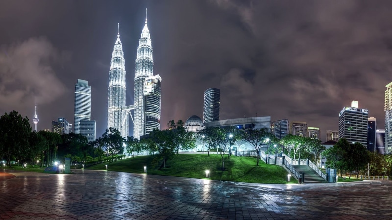 cityscape, night, house, tall - high, built structure, city, Kuala Lumpur, office, no people, sky, office building exterior, travel destinations, architecture