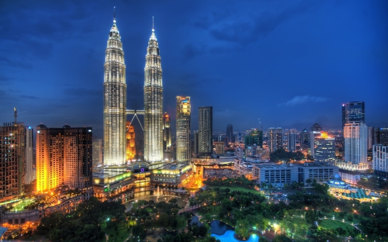 spire, modern, no people, Kuala Lumpur, building exterior, residential district, built structure, outdoors, travel destinations, Malaysia, illuminated
