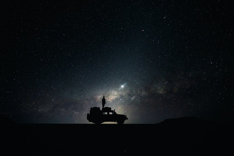 outdoors, beauty in nature, star - Space, black Color, galaxy, milky Way, vehicle, asteroid, people, nature, no people, glowing, night, landscape, space and astronomy