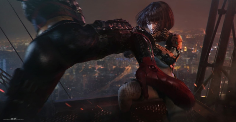 artwork, science fiction, cyborg, 1080P, digital art, fantasy girl, battle, Tian Zi, cyberpunk, fighting