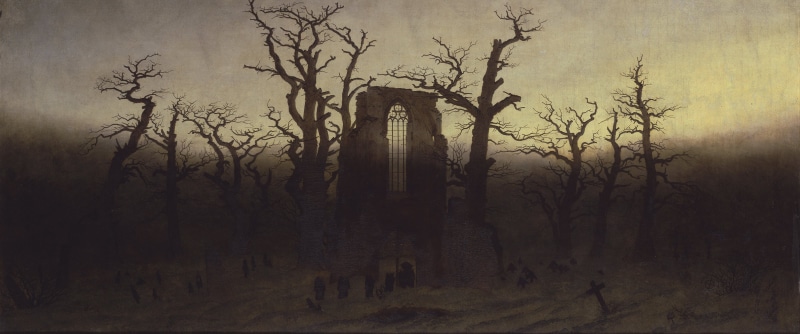 Oil on canvas, painting, Caspar David Friedrich, 4K, oil painting