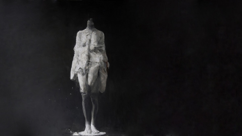 sadness, 1080P, oil painting, horror, painting, depressing, headless