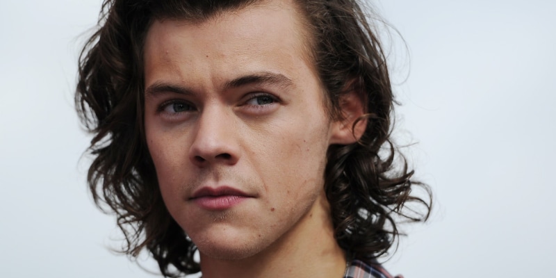 brown hair, studio shot, adult, headshot, human face, Harry styles, white background, close-up, hairstyle, emotion, front view, one person, depression - sadness