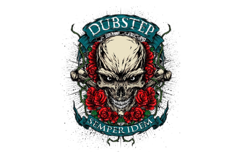 animal, gothic Style, multi colored, horror, design, illustration, symbol, old, pattern, roses, retro Styled, close-up, coat Of Arms, skull, dubstep, craft