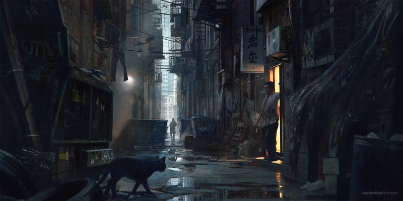 City, 1080P, Alley, Sci Fi, Cat