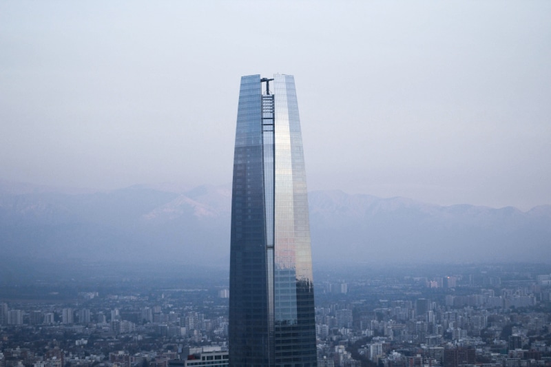 fog, no people, nature, city life, 4K, chile, tower, skyscraper, office building exterior, providencia, urban skyline, smog, building exterior, financial district
