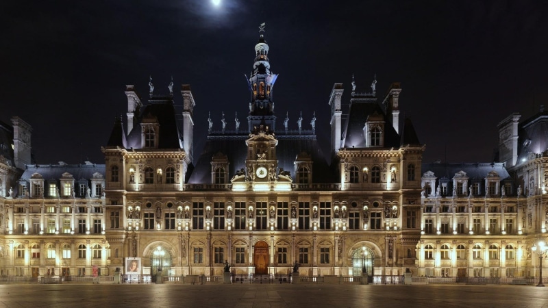 hotel de ville, paris, architecture, nature and landscapes, country, 1080P, hotel, de, france, building, europe, ville