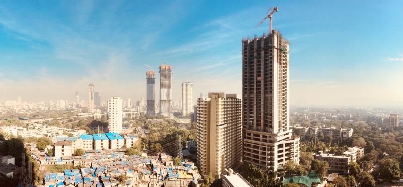 nature, panorama, crowd, skyscraper, modern, landscape, slums, office, building exterior, mumbai, built structure, 8K, residential district, urban skyline