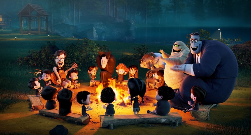 men, 1080P, medium group of people, smoke - physical structure, nature, Dennis (Hotel Transylvania), people, Movie, adult, night, group, fire, outdoors