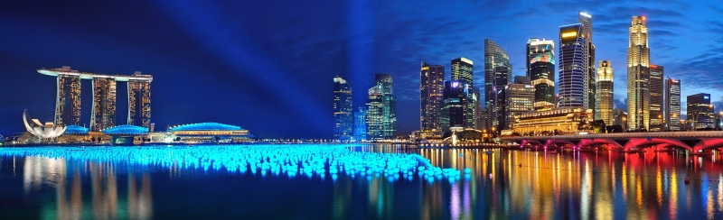 travel, reflection, modern, swimming pool, 4K, illuminated, beautiful, landscape, urban skyline, sea, marina bay, nature, cityscape, Asia, architecture