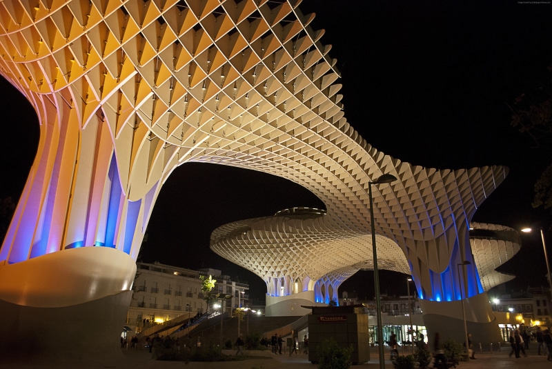 tourism, vacation, metropol parasol, travel, Best hotels, sevilla, 4K, booking, resort, Spain