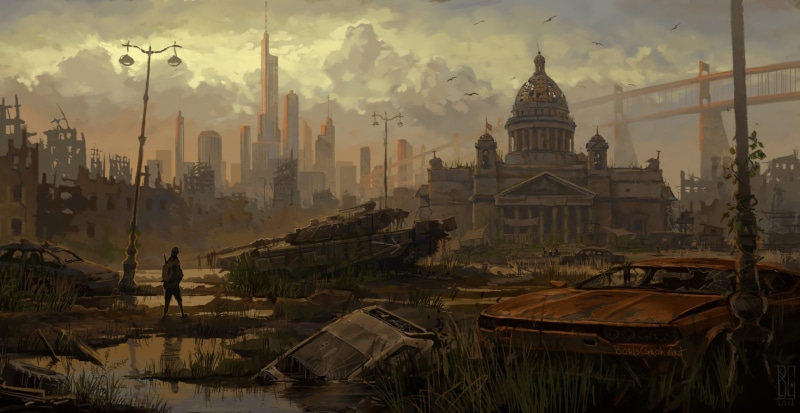 Post Apocalyptic, 1080P, Building, Ruin, Sci Fi, City