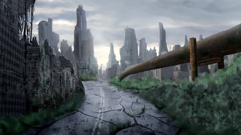 Sci Fi, 1080P, Post Apocalyptic, City, Street