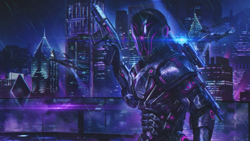 Sci Fi, Cyberpunk, Warrior, 1080P