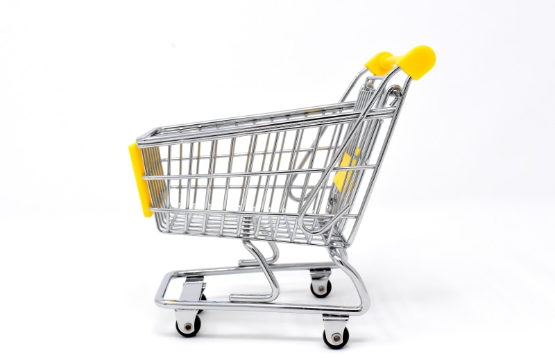 indoors, list, candy, shopping basket, white background, trolleys, cart, no people, steel, wheels, transport, consumerism, shopping cart, 5K, buying, shopping list