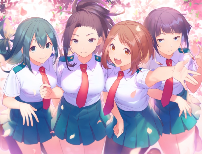Ochaco Uraraka, Kyōka Jirō, Anime, My Hero Academia, Tsuyu Asui, Momo Yaoyorozu, 1080P