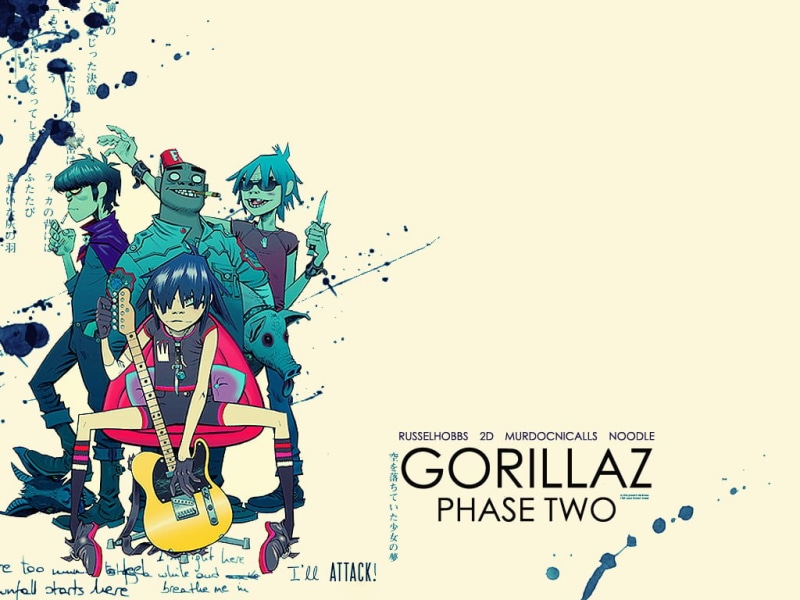 480P, 2-D, Russel Hobbs, Gorillaz, Noodle, Jamie Hewlett, Murdoc Niccals, music