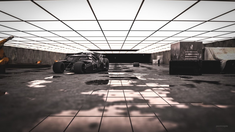 Comics, 3D, 1080P, Batman, CGI, Batmobile Tumbler, DC Comics, Batcave, The Dark Knight, Movie, Batmobile