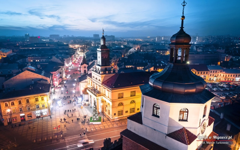 1080P, Lublin, Polish, Poland, lights, Europe, Tourism, tourist, cityscape