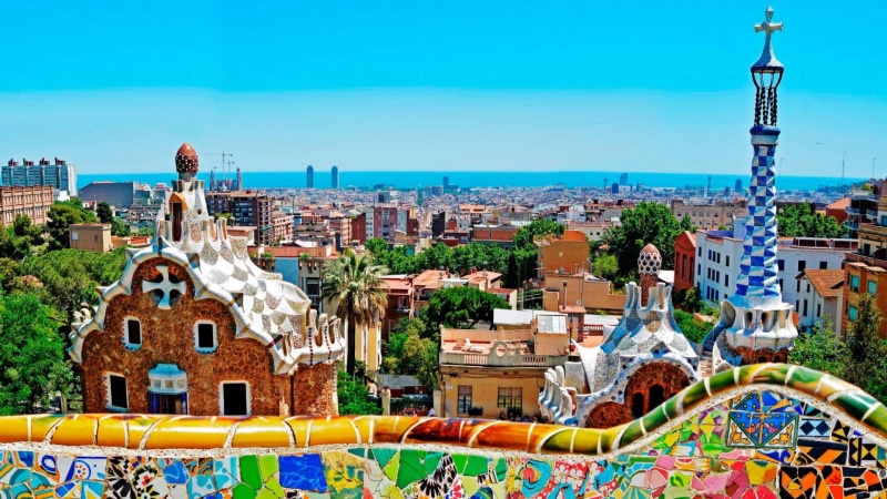town, place of worship, spain, amusement park, 1080P, travel destinations, tower, building exterior, gaudi, building, tourism, barcelona, religion, day