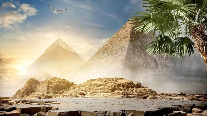 unesco world heritage site, day, architecture, ancient, animal, maya civilization, built structure, no people, solid, wonders of the world, monument, egypt