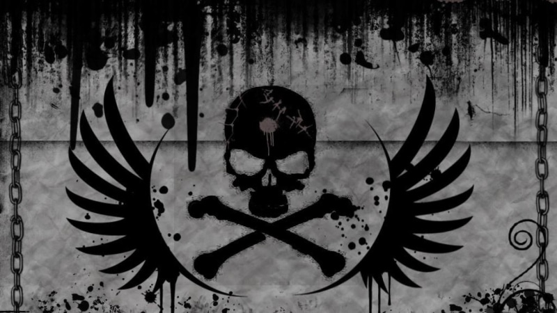 skull, design, built structure, mural, architecture, wall - building feature, representation, gray, street art, pattern, no people, graffiti, logo, close-up
