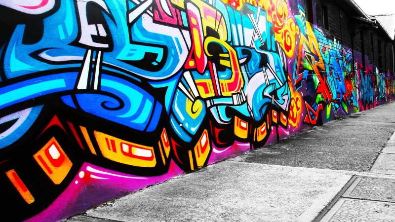 street art, graffiti, wall, 1080P, urban