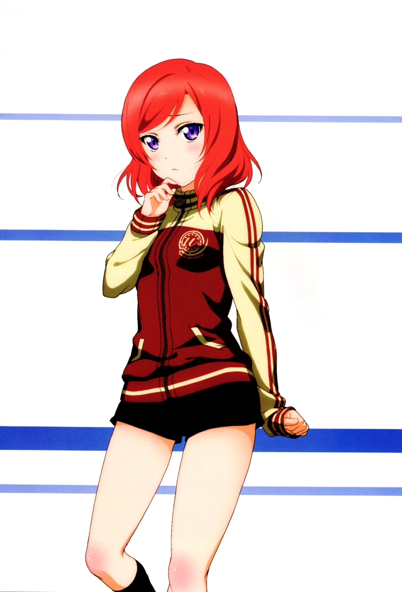 beautiful people, clothing, beautiful woman, indoors, adult, studio shot, women, Love Live!, young adult, females, red, standing, hairstyle, Nishikino Maki