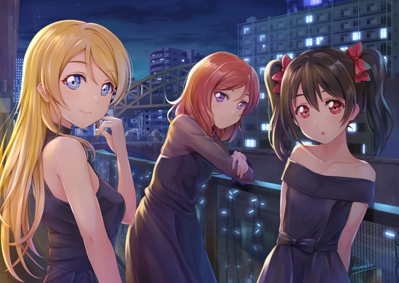 Maki Nishikino, Love Live!, Nico Yazawa, Eri Ayase, 1080P, Anime