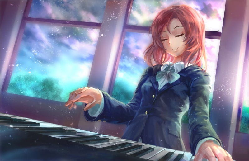anime girls, 480P, minimalism, Love Live!, Nishikino Maki