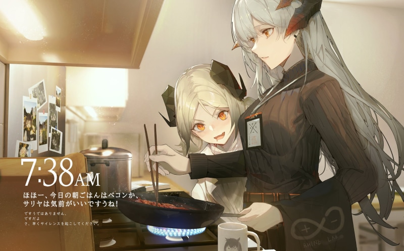 anime, Kuroduki, saria (arknights), 1080P, anime girls, Arknights, Ifrit(Arknights)