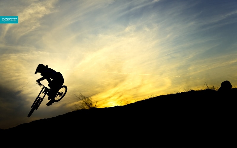 hills, sunset, bicycles, downhill, art, 1080P, hd, sunsets, mtb, nature, sillhouette