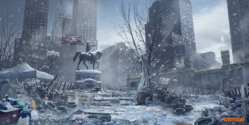 snow, video games, Tom Clancys The Division, apocalyptic, ruin, 1080P