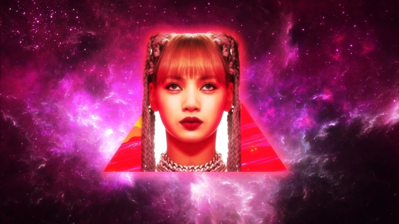 space, 1080P, triangle, Lisa (BLACKPINK), nebula, galaxy, BLACKPINK